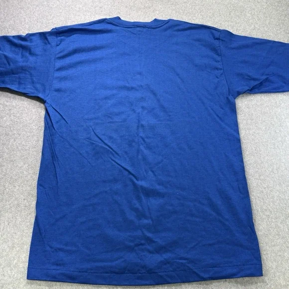 Vintage 1984 Meadowcraft Safety Award‎ T-Shirt Blue L HEF-T Single Stitch USA